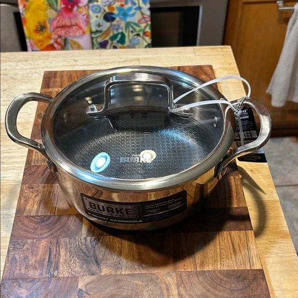 David Burke Stainless Steel Covered Casserole Pot new with tag 3qt